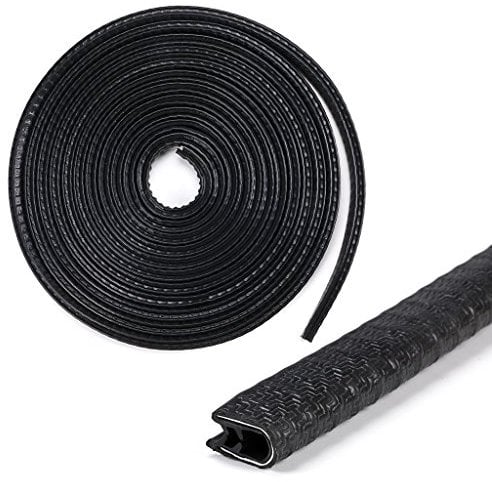 IGNPION 5M Rubber Edge Trim U Shape Rubber Edge Protective Trim Car Door Seal Guard Protector Edging Strip Weather Stripping for Car Metal Edges Boat, Grip Range 1.0mm to 2.5mm (10mm H x 7mm T)