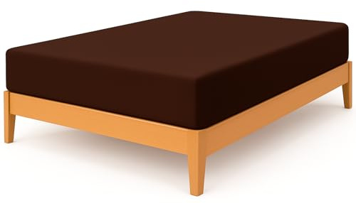 NIYS Luxury Bedding Finest 100% Egyptian Cotton 10/25CM Fitted Sheets (Super King, Chocolate)