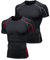 Niksa Funktionsshirt Herren Kurzarm 2 Stück Kompressionsshirt Männer Laufshirt Sportshirt mit Rundhalsausschnitt Fitness L Schwarz