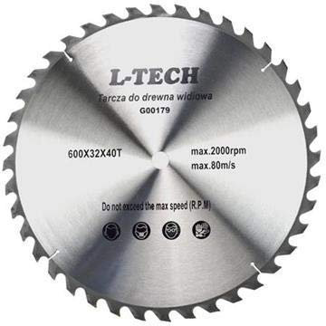 Geko G00179 TCT Kreissägeblatt für Holz 600 mm x 32 mm x 40 t (4 Stück)