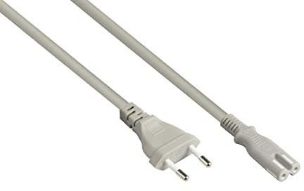 Good Connections Cavo di alimentazione europeo – 3 m – spina europea tipo C (dritta) su presa C7/Euro 8 (dritta) – Scala in rame – 0,75 mm² – Cavo di alimentazione per TV, console, radio,