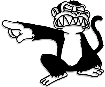 Decus Shop Evil Monkey L 1800 (schwarz) // Sticker OEM JDM Style Aufkleber