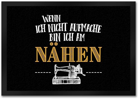trendaffe - Wenn ich Nicht aufmache Bin ich am nähen Fußmatte mit Nähmaschine Motiv