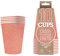 Pack de x10 Gobelets Scintillants Roses Dorés | Gobelets Américains 53cl avec Paillettes | Beer Pong Qualité Premium | Verres Recyclables Ultra Résistants en Carton | Créé par OriginalCup®