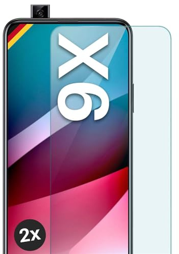moex ShockProtect für Honor 9X Panzer Schutz Glas 9H Härte, Schutzfolie gehärtetes Schutzglas, 9H Displayschutz Folie Ultra-klar, kompatibel mit jeder Hülle, 2 Stück