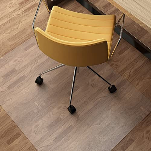 NATRKE - Alfombra para protección de Suelos Duros, Protector de PVC Transparente de Madera para Silla de Oficina en casa, sin BPA y sin ftalatos, 122 x 76 cm