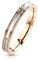 Paula & Fritz® Ring Damen Rose-Gold Perlmutt-Inlay 316L Chirurgenstahl Größe 59 (18,8) Verlobungsring Partnerring Ehering Herren-Ring Bandring