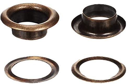 20mm/0.78 Inner Diameter Grommets Eyelets Self Backing with Flat Washer DIY Rivet Leather Craft Accessories Air-Hole Zinc Alloy Bronze 32# (50Pcs)