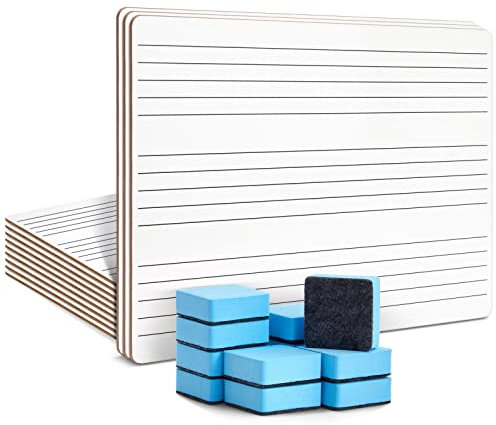 Music Staff trocken abwischbare Notebooks mit Radiergummis, 22,9 x 30,5 cm, 12 Stück