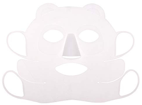 Maschera Facciale in Silicone Riutilizzabile, Copertura Idratante Anti-off Foglio di Toppe in Silicone per il Viso con Gancio per L'orecchio Previene L'evaporazione