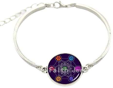Metatron-Würfel-Armband, Chakra, kosmische Energiezentren, Charm, Damenschmuck, schöne Mandala-Hinduismus-Armbänder