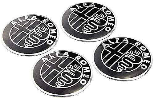 4 Stück Radnabenkappen für Alfa Romeo Mito GT 147 155 156 159 Giulietta Spinne Giulia Brera 56.5MM, Nabendeckel Nabenkappen Felgendeckel Felgenkappen Radnabenabdeckung Radnabendeckel