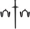 AUXPhome Universal Adjustable Sword, Wall Hook Display Hanger Wall Mount Display Stand Collection Rack for Sword,Dagger,Axe,Keyblade, etc —2 Pack— No Sword — Vertical/Horizontal Display