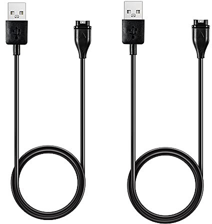 TUCANA Charger Cable Compatible for Garmin Fenix 6 6S 6X Pro Sapphire,Fenix 5 5S 5X Plus,Forerunner 935 945 45 45S 245,Approach S10 S40 S60 X10,Quatix 5 Sapphire,Vivoactive 3 4 4S (2-Pack)