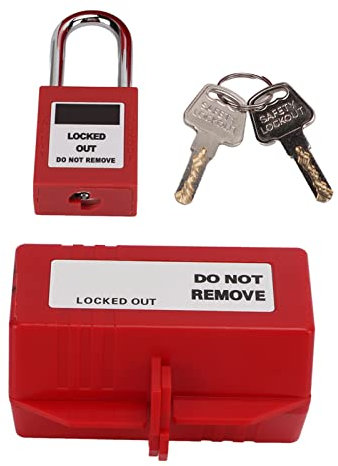 CHICIRIS Electrical Lockout Tagout Kit, Impact Resistant Thicker Plug Lockout Temperature Resistance with 38mm Padlock for Industrial Chemical Electric Power