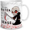 TRIOSK Tasse So viele Idioten und nur eine Sense mit Sensenmann Spruch lustig Fun Horror Geschenk für Arbeit Büro Kollegen Männer Frauen Weiß, Keramik 300ml