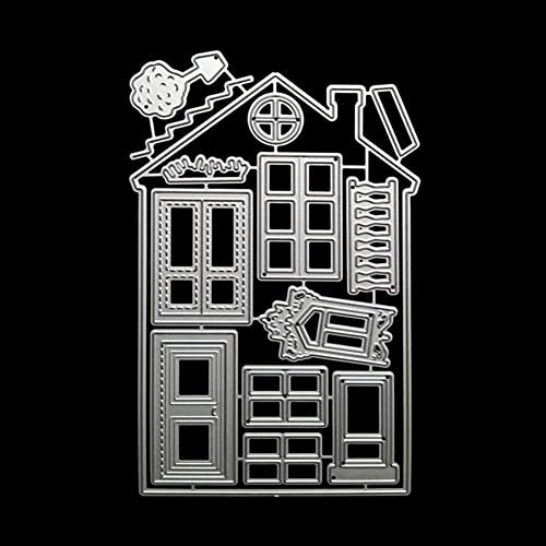 BYNYXI Metall Cutting Dies Stanzen, Weihnachten Stanzschablonen Box Stanzformen Geometrische Muster Lesezeichen Metall Stanzformen Kohlenstoffstahl Prägeschablone für Papierkarte Album Scrapbooking