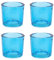 Teelichthalter Glas 6,5x6cm Set 4 Stück Teelichtgläser Windlichtglas Windlicht klein türkis blau