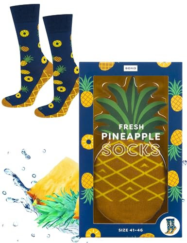 soxo Avocado Eiscreme Lustige Geschenke Für Männer Damen Socken Herren Lgbtq Pride Regenbogen Socks 41-46 Ananas