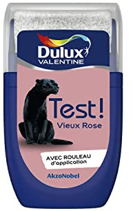Dulux Valentine Peinture Testeur Crème de Couleur - Murs et Boiseries - Mat - Couleur Vieux Rose 30 ml