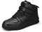 LUCKY STEP Damen-High-Top-Sneaker Basketball-Stiefeletten Turnschuhe mit Klettverschluss - lässige Kunstleder-Sneaker (Alles Schwarz, 10US-41EU-8UK)