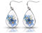 Ohrringe Vergissmeinnicht, Vergissmeinnicht Blumen Ohrringe Blumen Ohrringe Baumelnde Elegante Süße Gepresste Blumen Ohrringe Tropfen Ohrringe Schmuck für Frauen und Mädchen (Silber)