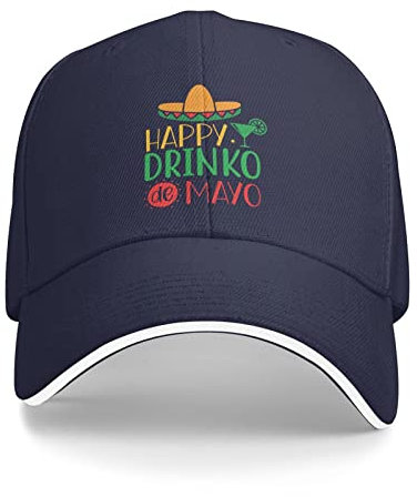 IUBBKI Cinco De Mayo Hut Mütze Drinkos De Mayo Cap für Herren Baseballmützen Modische Kappe