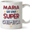 MUGFFINS Tazas Personalizadas para QUÍMICA mujer - En Italiano - Sei Super - 11 oz / 330 ml - Regalo Personalizable original y divertido