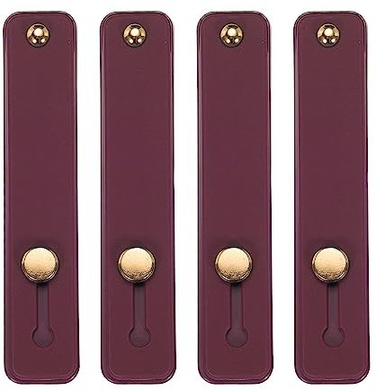 QUARKZMAN 4Stk Telefon Schleife Finger Halterung Silikon Telefon Riemen Rot