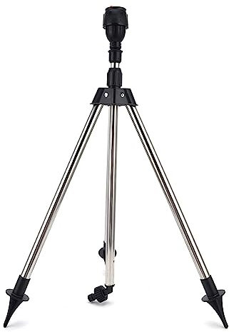 JINGFENG Irrigatore rotante a 360 gradi con treppiede telescopico Spruzzatore rotante automatico Irrigatore per irrigazione del prato inglese