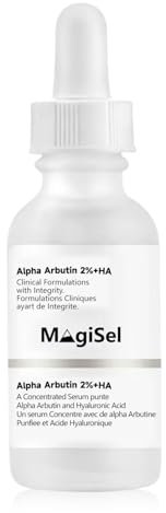 Alpha Arbutin 2%+HA, Vitamin C & E, Vitamin C Serum mit Hyaluronsäure für Gesicht & Hyaluron, Feuchtigkeitsspendende Gesichtsessenz für Frauen, Pralle Haut, Sofortige Gesichtsstraffung, 30ML