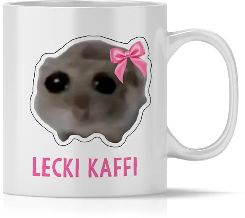 mindmonkeys® Sad Hamster Meme Lustige Tassen Hamsti Lustige Sprüche Tasse | Lecki Kaffi | Geschenke für Frauen beste Freundin Kollegin | Büro Kaffee Tasse | Keramik 300 ml