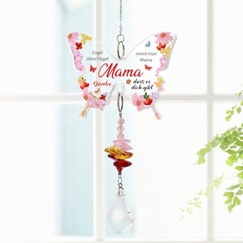 TheGiffter Mama Geschenk, Kristalle Sonnenfänger Glücksbringer Geschenk Mama Geburtstag, Beste Mama Geschenk, Geburtstagsgeschenk Weihnachten Muttertagsgeschenk Geschenk für Mama von Tochter Sohn