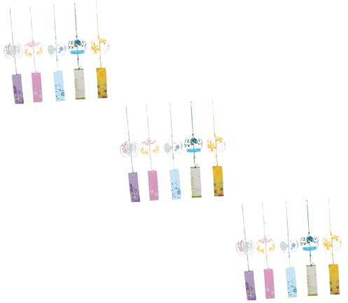 ORFOFE 15pièces Cloche à Vent Verre Transparent Décorations Extérieur Élégantes pour Jardin Festivals