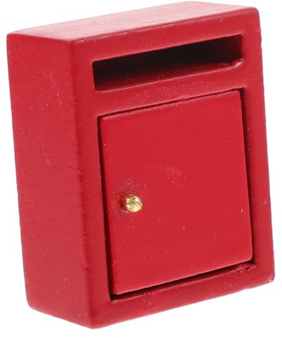 BESTonZON Mini Boîte Aux Lettres Artisanale en Bois Statue de Mini Boîte Aux Lettres Jouet pour Décoration de Jardin Décoration de Maison Miniature 1:12
