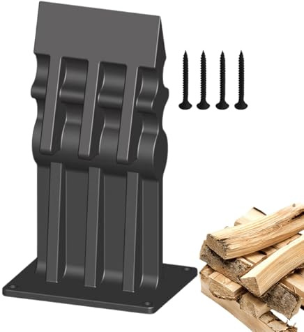 Fendeur de bûches manuel | Outils de fendage de bois efficaces – Fendeur de bûches en bois robuste en fonte pour barbecue de camping