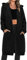 Tuopuda Damen Lange Kapuzenpullover mit Reißverschluss Hoodie Jacke Langarm Herbst Winter Pulli Sweatjacke Sweatshirts Kapuzenpullover Streetwear Strickjacke mit Taschen(Schwarz,M)