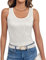 Imily Bela Top Damen Sommer Pailletten Tanktop Slim Fit U-Ausschnitt Ärmellos Elegant Oberteile Sexy Party Bluse Cocktail Club Outfits(Weiß,L)