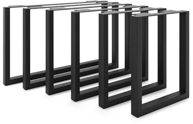 HEVVA Lot de 2 pieds de meubles de 30 cm de haut, 20/25/30/35/40/45/50 cm, pour armoire, canapé, lit ou buffet, Graz - Noir - 25 cm