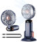 GEMWON Handheld Fan Portable, Mini USB Rechargeable Fans with Lanyard and Detachable Base,4000mAH Battery Operated Electric Foldable Desk Desktop Fan with 5 Speed for Home Office Travel Dark Blue