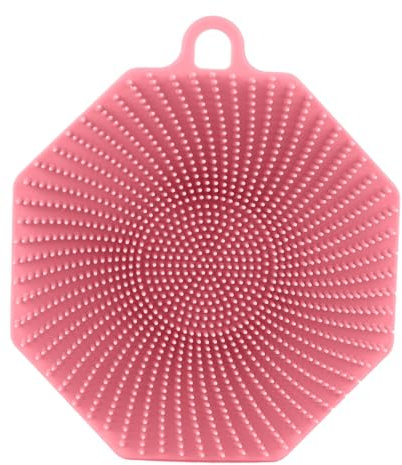 Husoiuy Silikonduschschrubber, Bad Silikon Scrubber - Doppelseitiger Silikon-Schrubben - Bade- und Duschzubehör, Loofahs & Duschschwämme, sanfte Hautpeeling für Frauen Männer Kinder