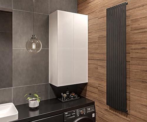 HAJDUK FURNITURE Armoire Toilette Blanc 60x120x34 cm, Meuble Salle de Bain, 3 Étagères Armoire Murale Toilette Meuble WC Suspendu, Grand Espace de Rangement