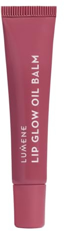 LUMENE Lip Glow Oil Balm | Farbton 5 Himbeere | Feuchtigkeitsspendendes getöntes Lippenöl mit glänzendem Finish | Pflegende vegane Formel mit natürlichen Ölen | 10 ml