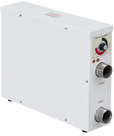 KAKAK Riscaldatore Elettrico for Piscine Fuori Terra e interrate, Pompa di Calore for Piscine Esterne con Controllo a manopola for vasche da Bagno e Spa con Elevata efficienza di Riscaldamento(15KW)
