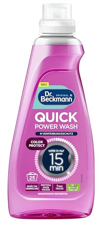 Dr. Beckmann Quick Power Wash Color Protect | Waschmittel 800 ml | Wirkt in Kurzprogrammen | Farbschutz | Effiziente Formel | Einfache Dosierung