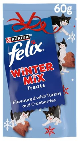 FELIX Winter Mix Festive Turkey & Cranberry Cat Treats 60g