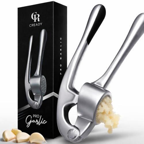 ProGarlic© Prensa Ajos Premium – Picador de Ajo Fácil de Usar y Limpiar – Machacador de Ajos y Jengibre sin Esfuerzo – Pica Ajos Sin Necesidad de Pelarlos – Prensador de Ajos Resistente y Duradero
