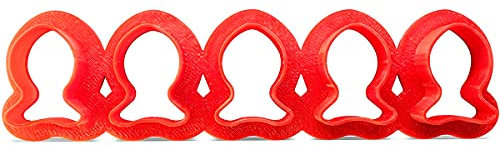 Lot de 5 emporte-pièces en forme de poisson en plastique rouge pour biscuits, pâte, pain, fruits mous, légumes mous et plus encore – Emporte-pièces pour mini produits en forme de poisson