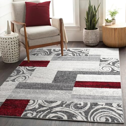 Alfombra para salón con diseño moderno de retales, polipropileno, 60 x 100 cm