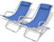 vidaXL 2X Liegestuhl mit Kopfstütze Klappbar Gartenliege Sonnenliege Relaxliege Gartenmöbel Liege Terrasse Balkon Garten Stahl Blau 69x61x94cm